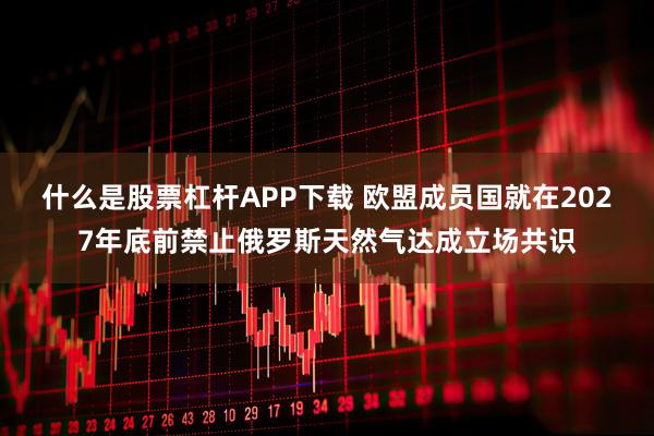 什么是股票杠杆APP下载 欧盟成员国就在2027年底前禁止俄罗斯天然气达成立场共识