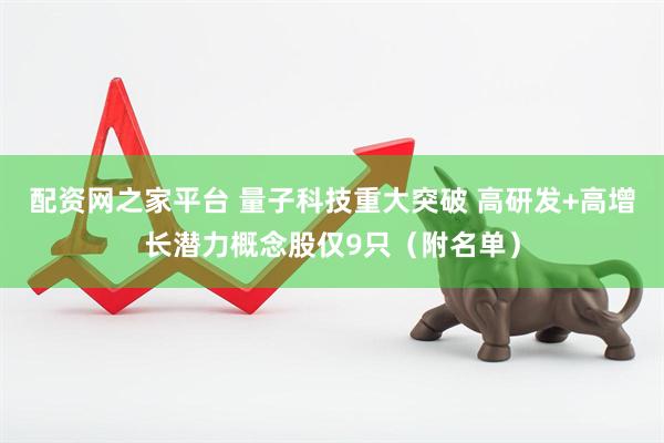 配资网之家平台 量子科技重大突破 高研发+高增长潜力概念股仅9只（附名单）