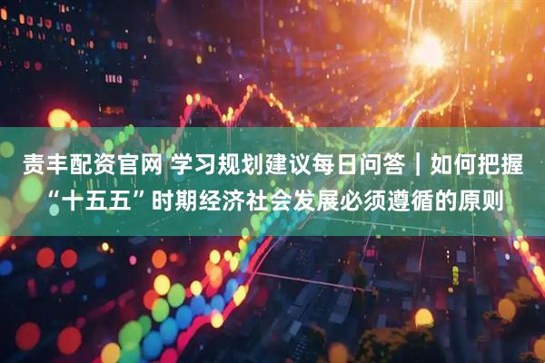 责丰配资官网 学习规划建议每日问答｜如何把握“十五五”时期经济社会发展必须遵循的原则
