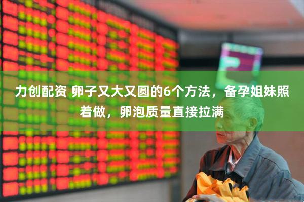 力创配资 卵子又大又圆的6个方法，备孕姐妹照着做，卵泡质量直接拉满