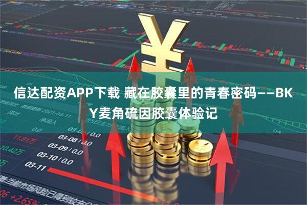 信达配资APP下载 藏在胶囊里的青春密码——BKY麦角硫因胶囊体验记